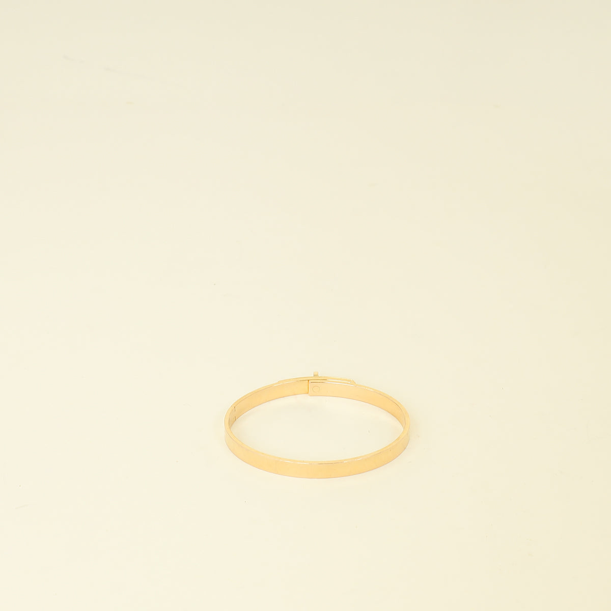Hermes 18K Rose Gold Kelly Diamond Small Model Bracelet