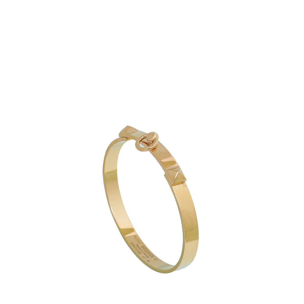 Hermes 18K Rose Gold ST Collier De Chien Small Model Bracelet
