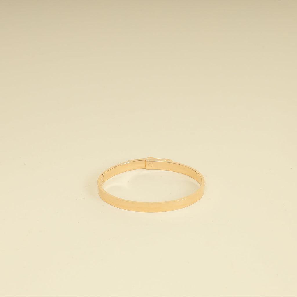 Hermes 18K Rose Gold 61 Diamond Kelly Bracelet