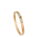 Hermes 18K Rose Gold 61 Diamond Kelly Small Model Bracelet