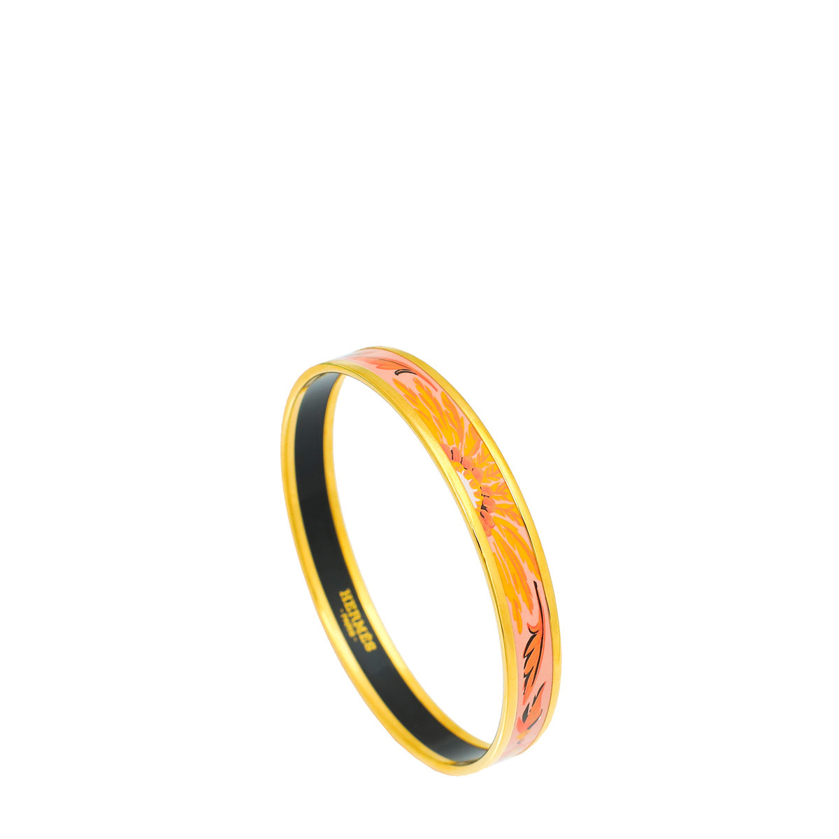 Hermes Multicolor Enamel Printed Brazil Large Bangle