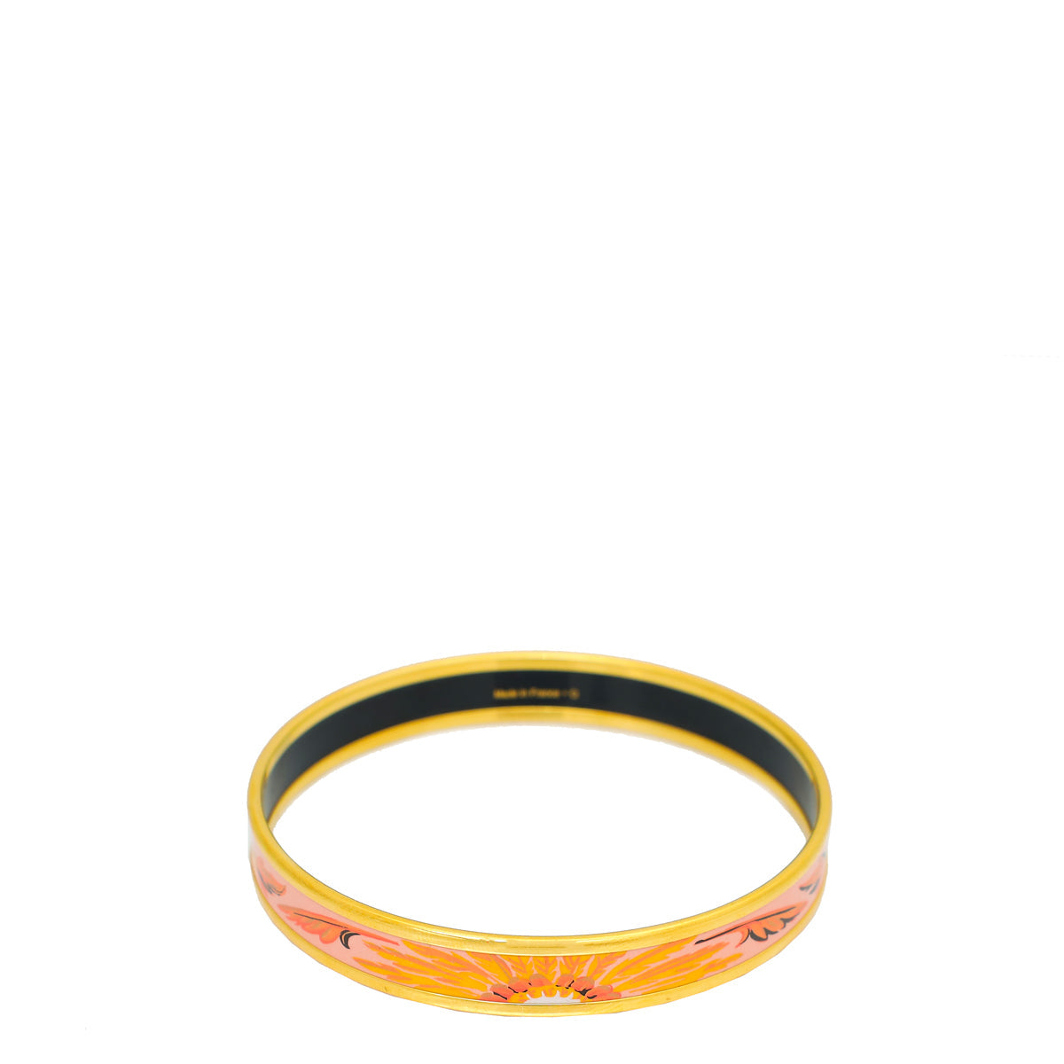 Hermes Multicolor Enamel Printed Brazil Large Bangle