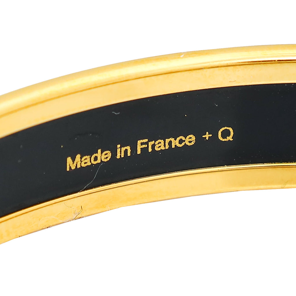 Hermes Multicolor Enamel Printed Brazil Large Bangle