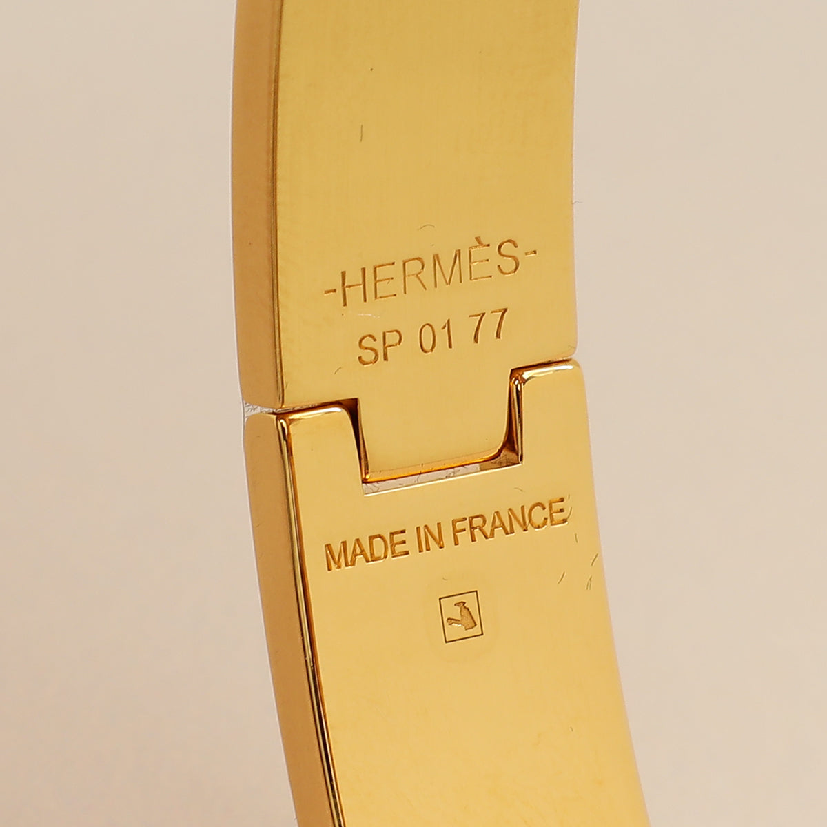 Hermes Blanc Enamel Hinged Bracelet