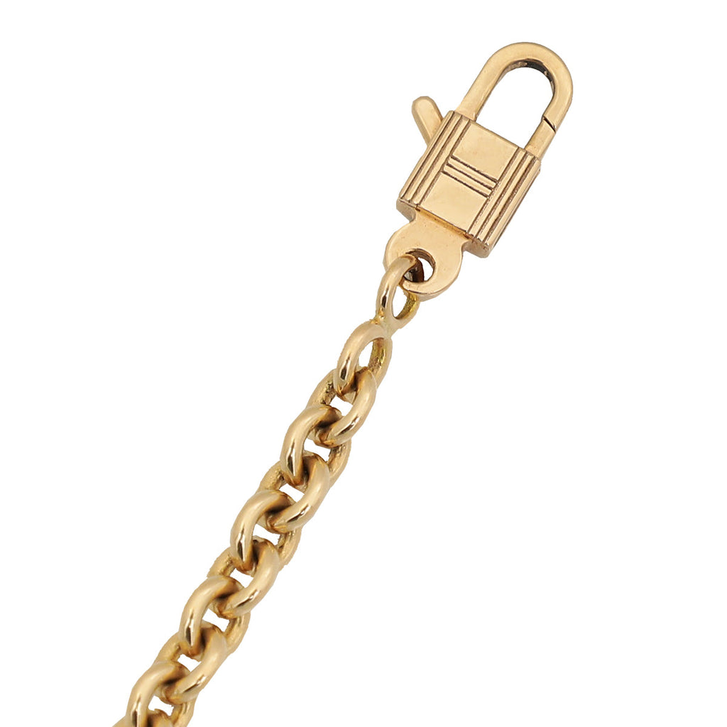 Hermes 18K Rose Gold Diamond Amulettes Constance Pendant Bracelet