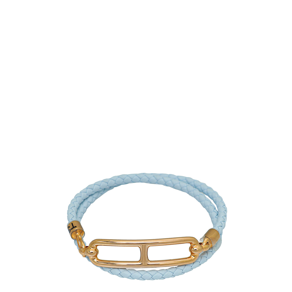 Hermes 18K Rose Gold Roulis Double Tour Swift Bracelet