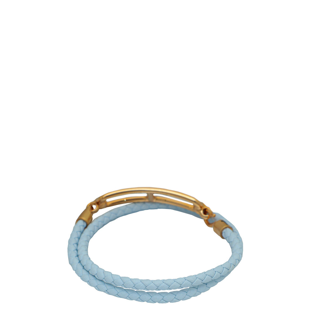Hermes 18K Rose Gold Roulis Double Tour Swift Bracelet