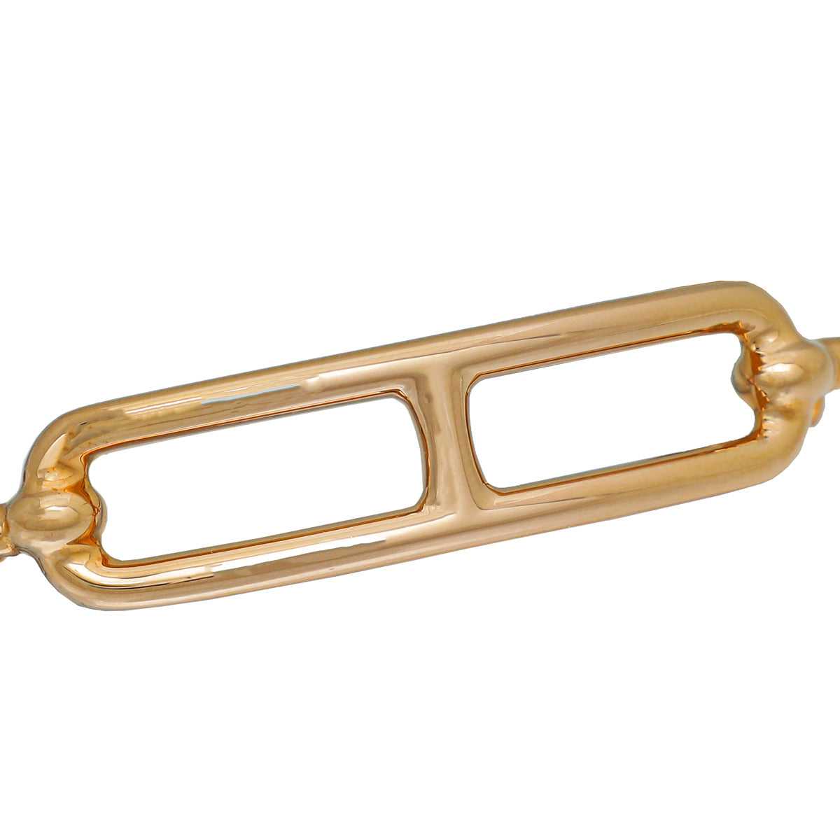 Hermes 18K Rose Gold Roulis Double Tour Swift Bracelet