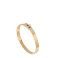 Hermes 18K Rose Gold Diamond Kelly Small Model Bracelet