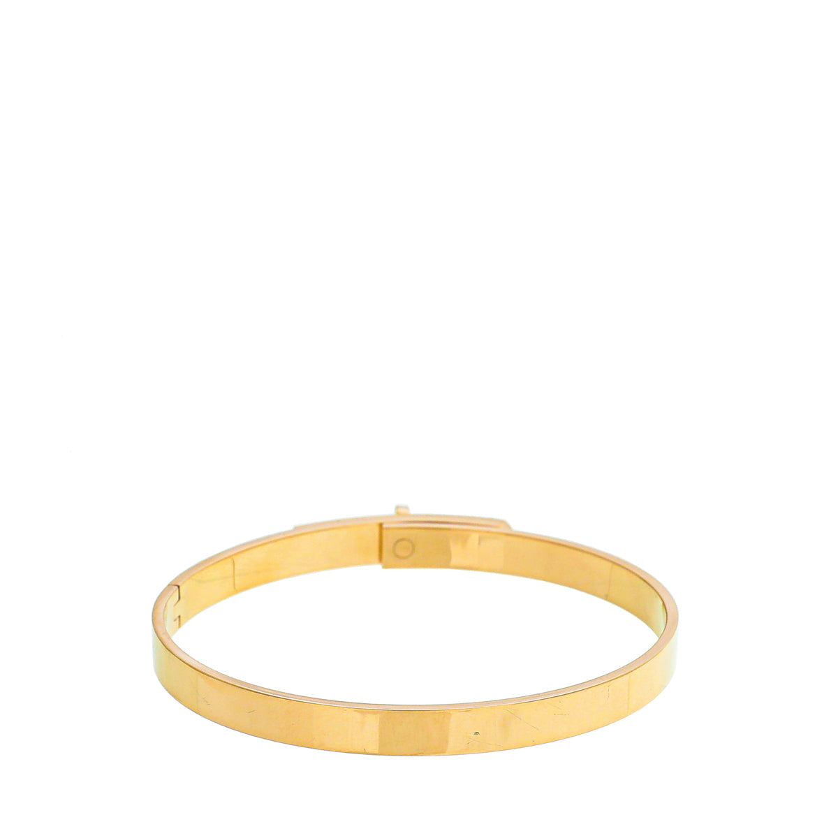 Hermes 18K Rose Gold Diamond Kelly Small Model Bracelet