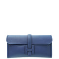Hermes Bleu Saphir Jige Elan 29 Swift Clutch