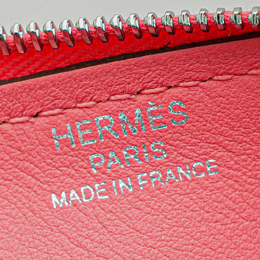 Hermes Rose Azalee Zipengo Chaine D'Ancre GM Pouch