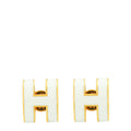 Hermes Blanc Mini Pop H Earrings