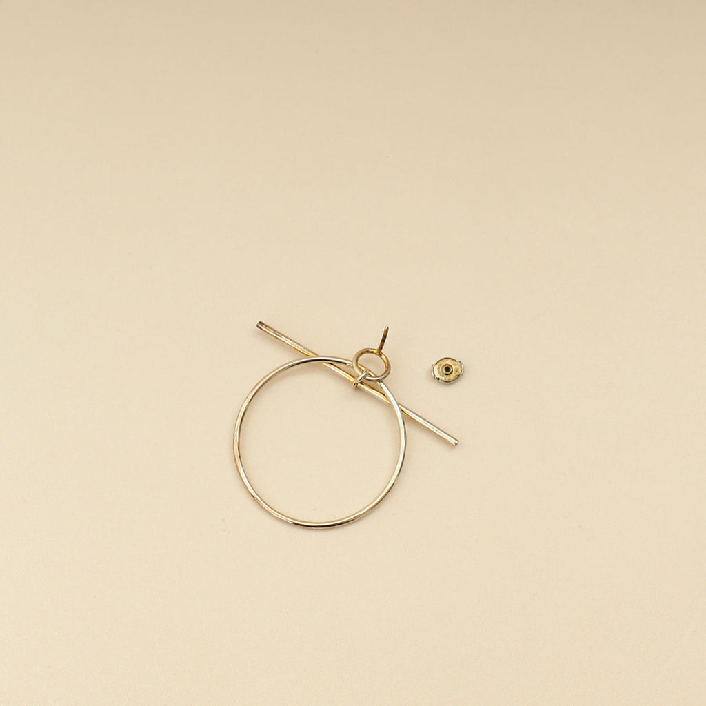 Hermes Silver MM Loop Earrings