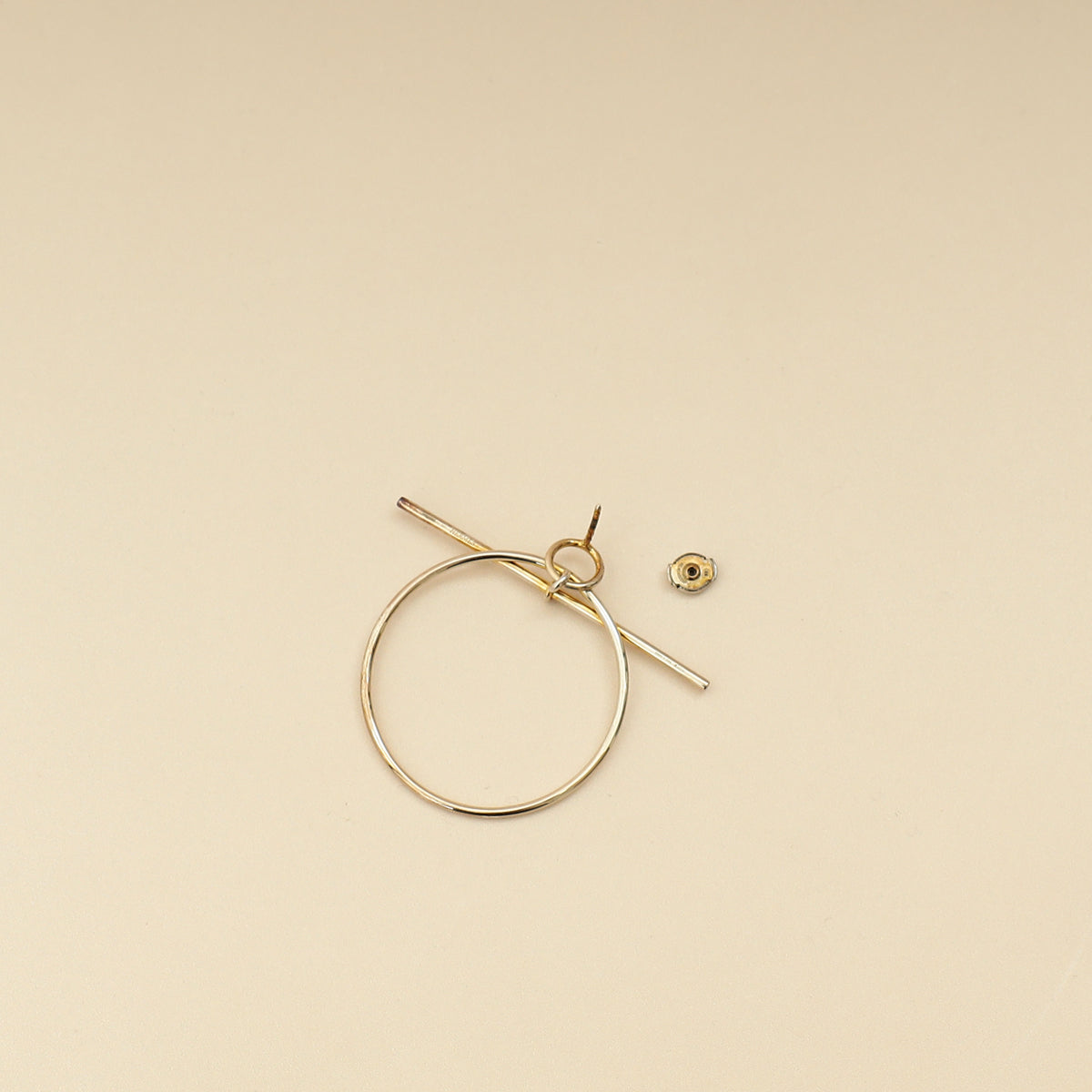 Hermes Silver MM Loop Earrings