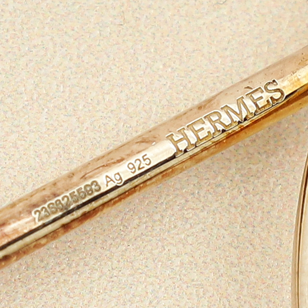 Hermes Silver MM Loop Earrings