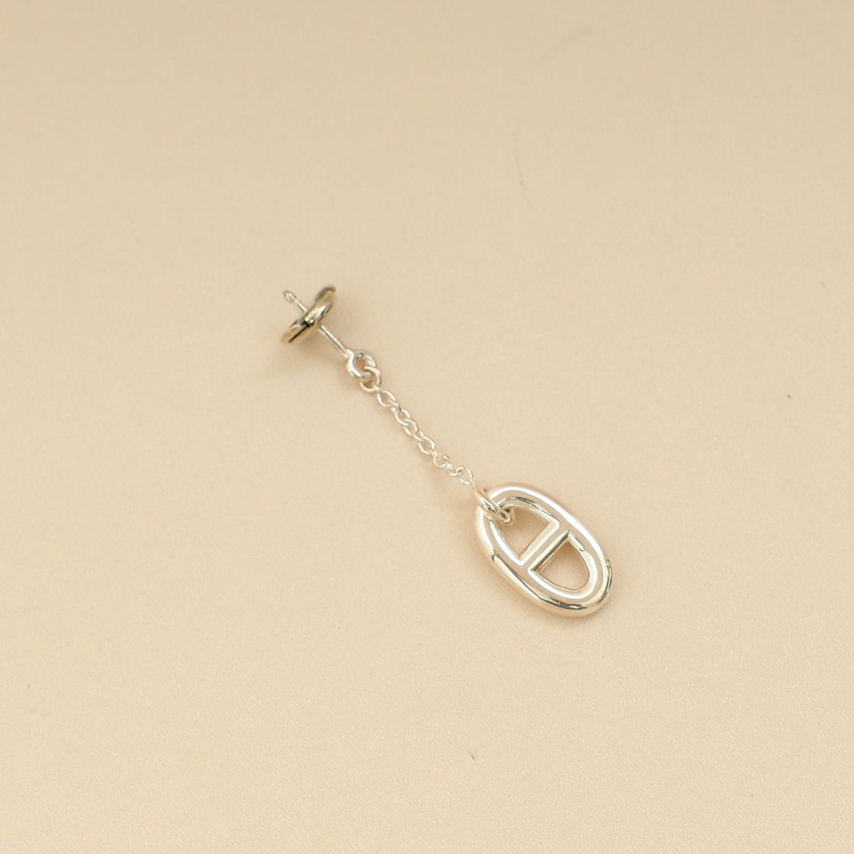 Hermes Silver Farandole Earrings, Medium Model