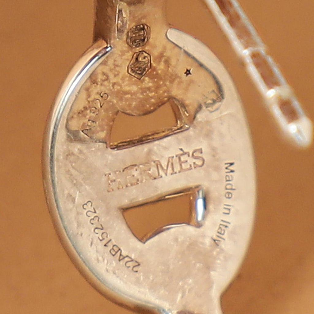Hermes Sterling Silver Chaine d'ancre Enchainee Ear Climber Earring