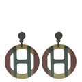 Hermes Multicolor H Equipe Earrings