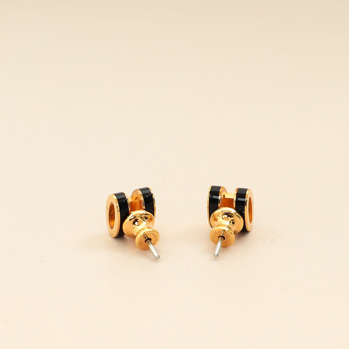 Hermes Noir Mini Pop H Earrings