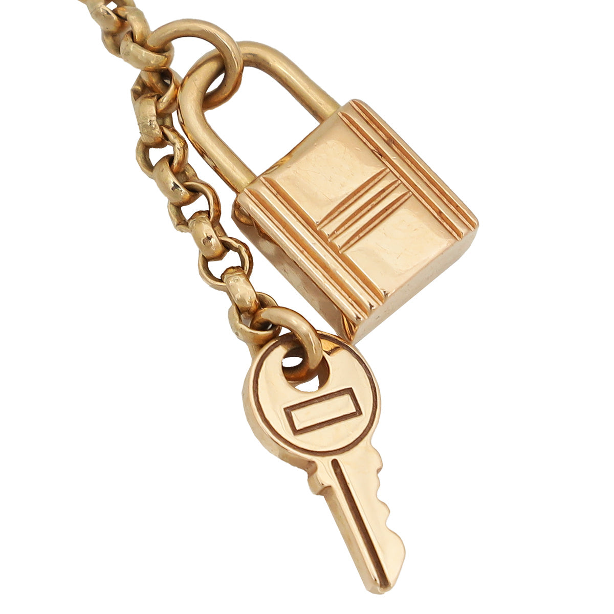 Hermes 18K Rose Gold Kelly Clochette Earrings