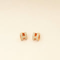 Hermes Light Gray Mini Pop H Earrings