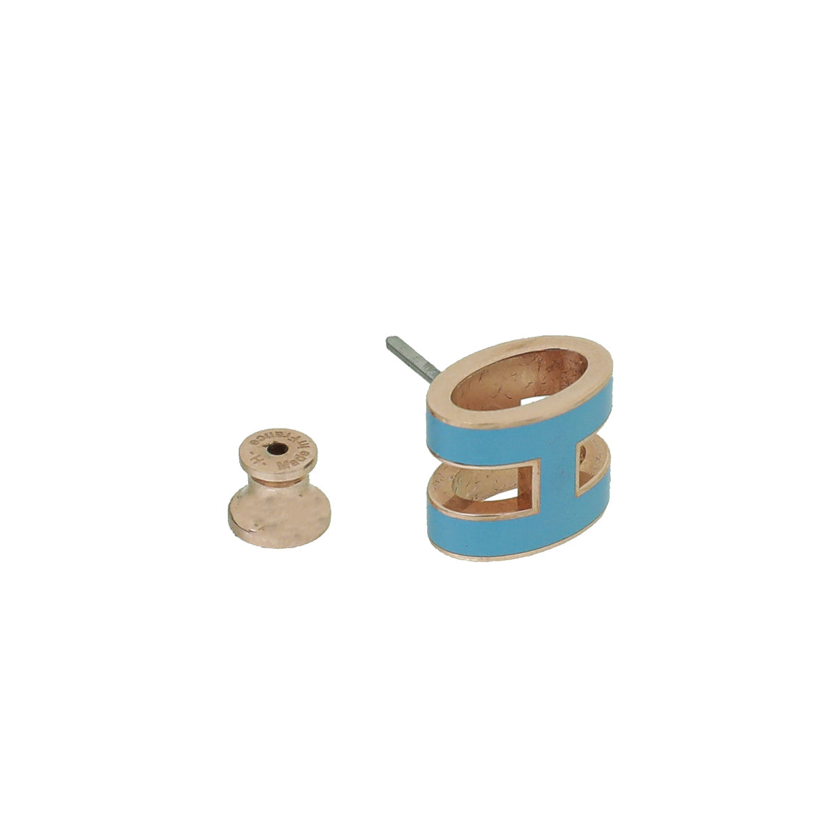 Hermes Light Blue Mini Pop H earrings