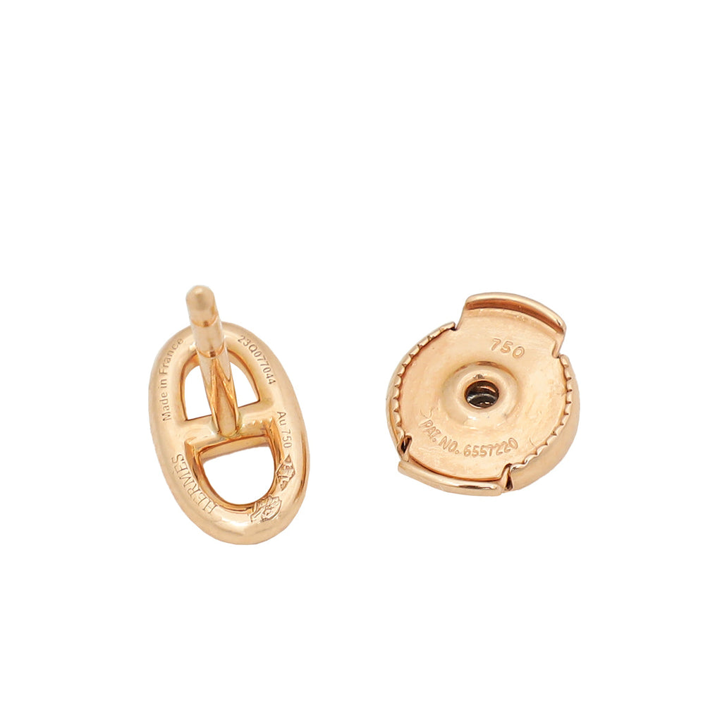 Hermes 18K Rose Gold Farandole Very Small Model Earrings