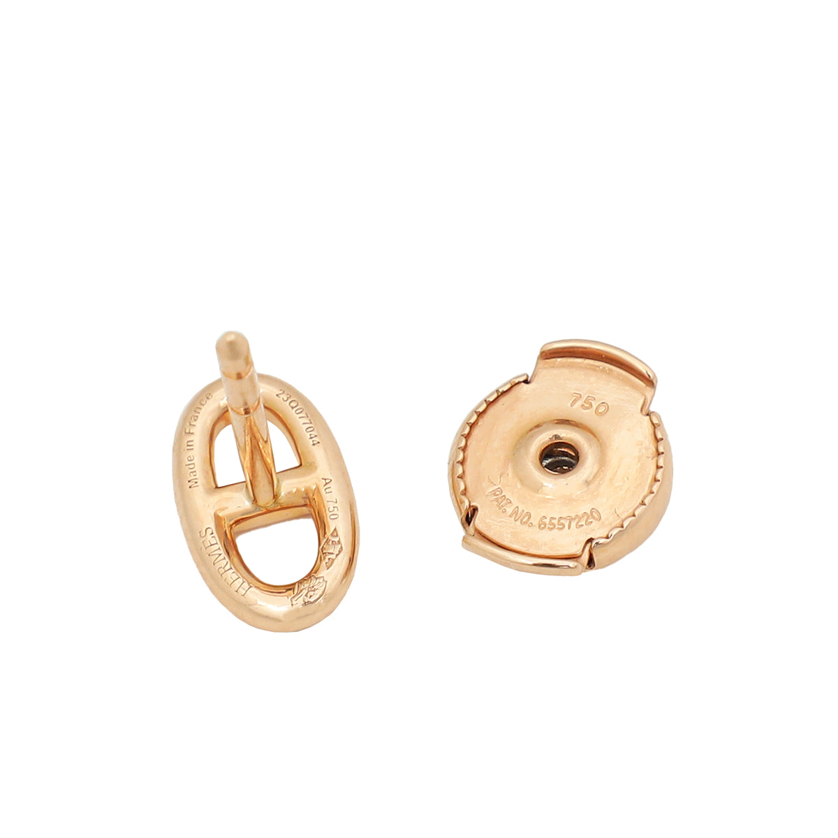 Hermes 18K Rose Gold Farandole Very Small Model Earrings
