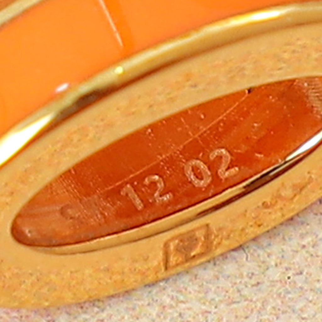 Hermes Orange Mini Pop H Earrings