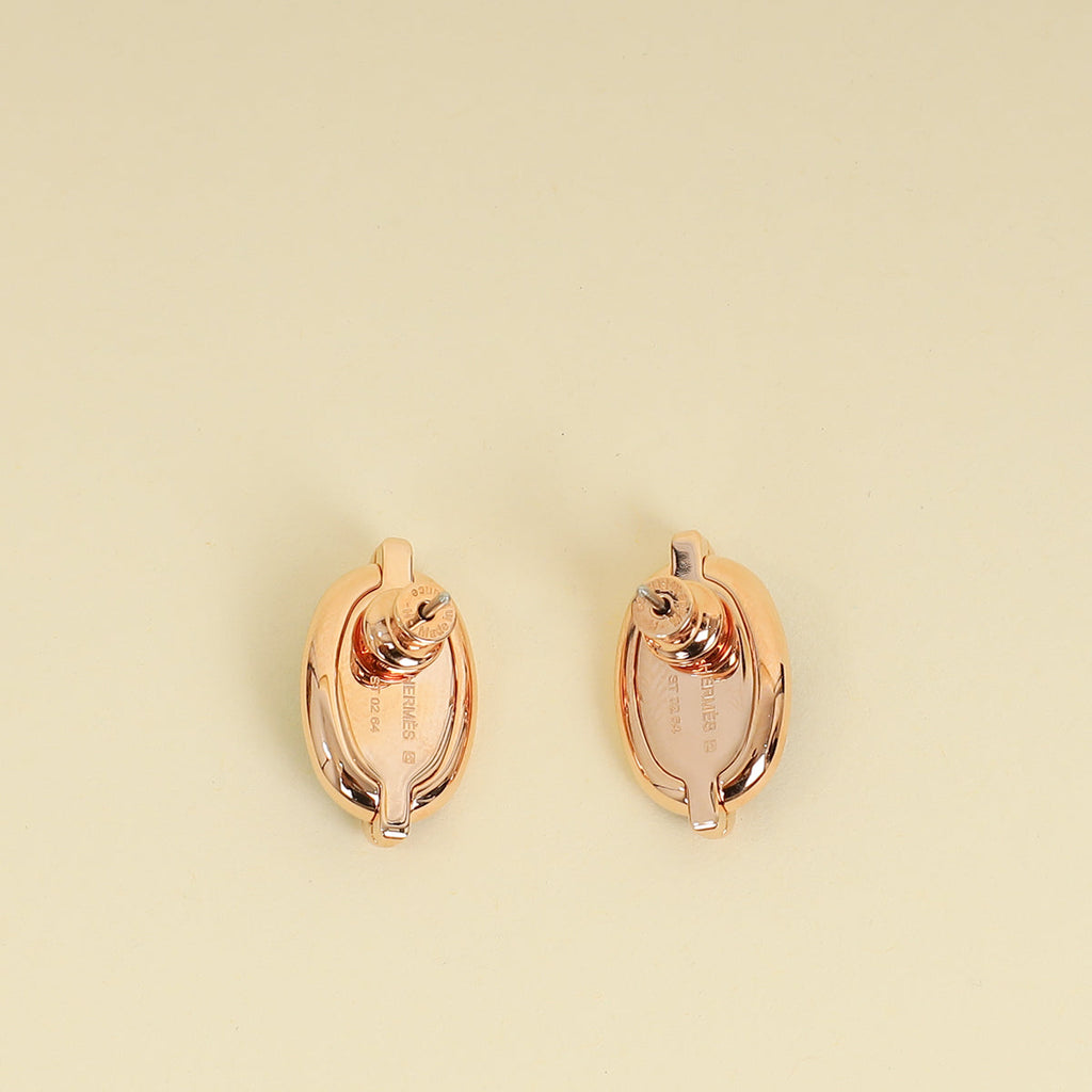 Hermes Noir Mini Maillon Earrings