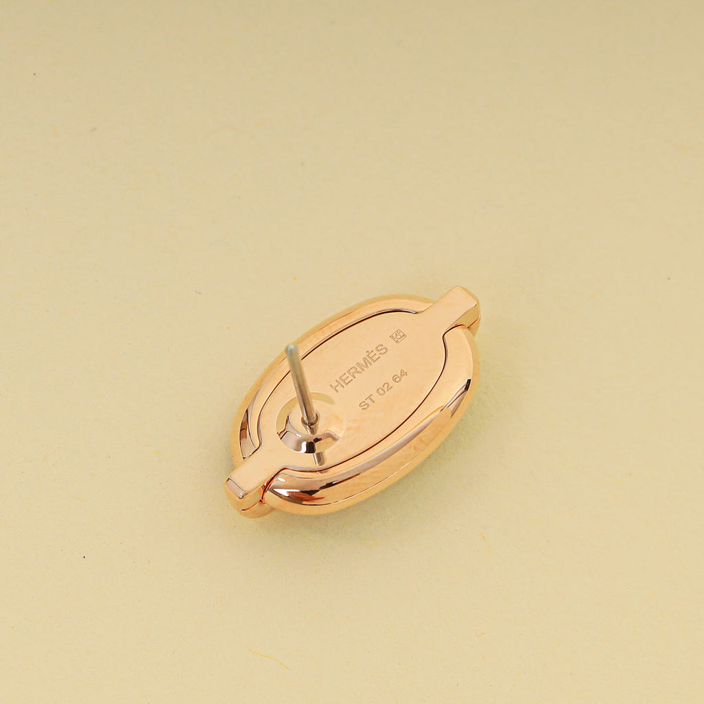 Hermes Noir Mini Maillon Earrings