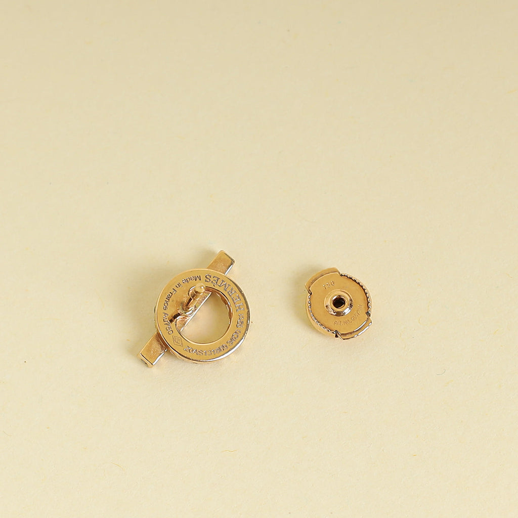 Hermes 18K Rose Gold Finesse Earrings