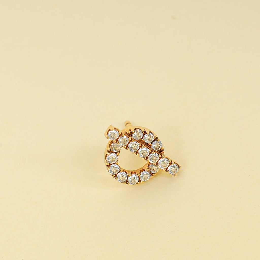 Hermes 18K Rose Gold Finesse Earrings