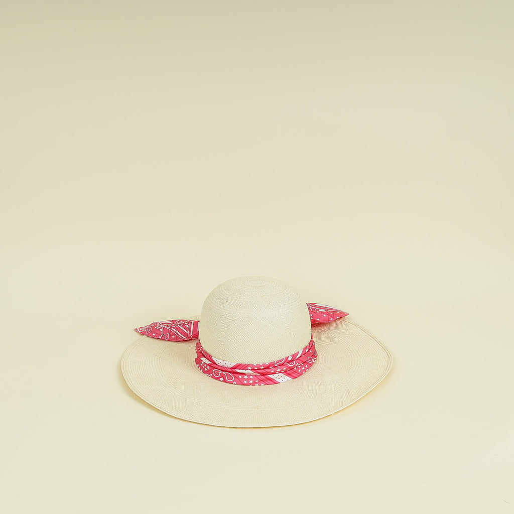 Hermes Pink Ingrid Zigzag Hat