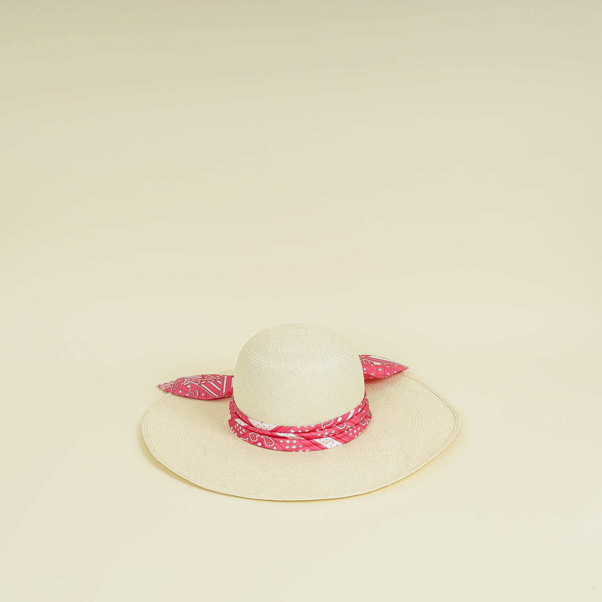 Hermes Pink Ingrid Zigzag Hat
