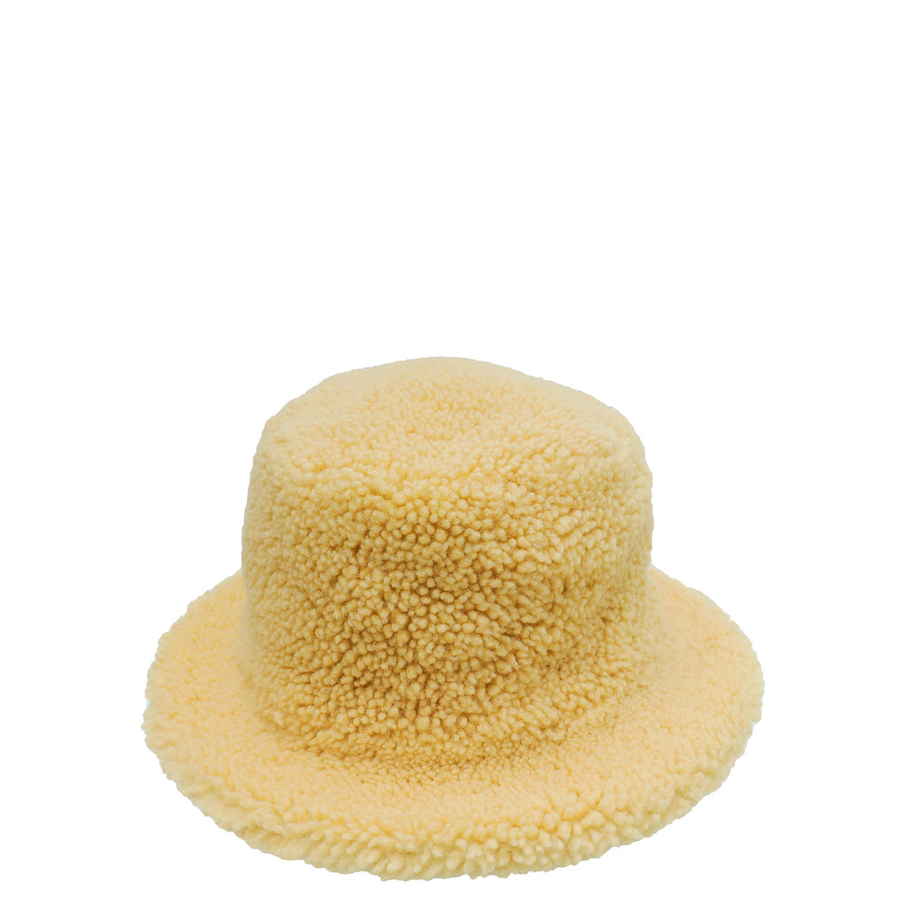 Hermes Bicolor Fauve Shearling Bucket Hat