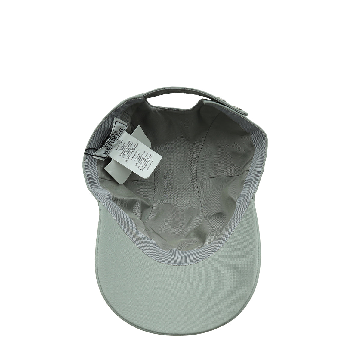 Hermes Gris Glacier Davis H Sellier Cap