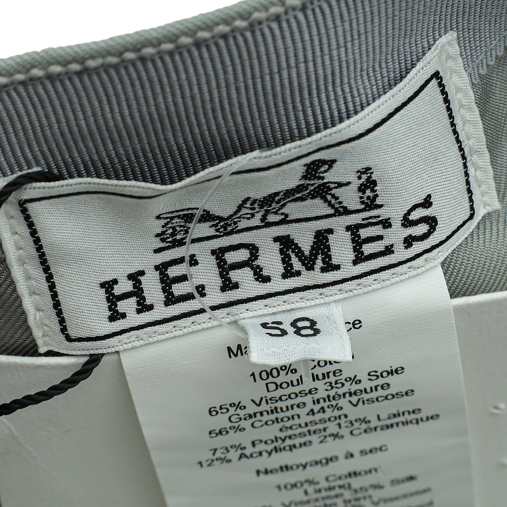 Hermes Gris Glacier Davis H Sellier Cap