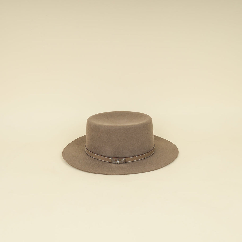 Hermes Etoupe Hampton Hat