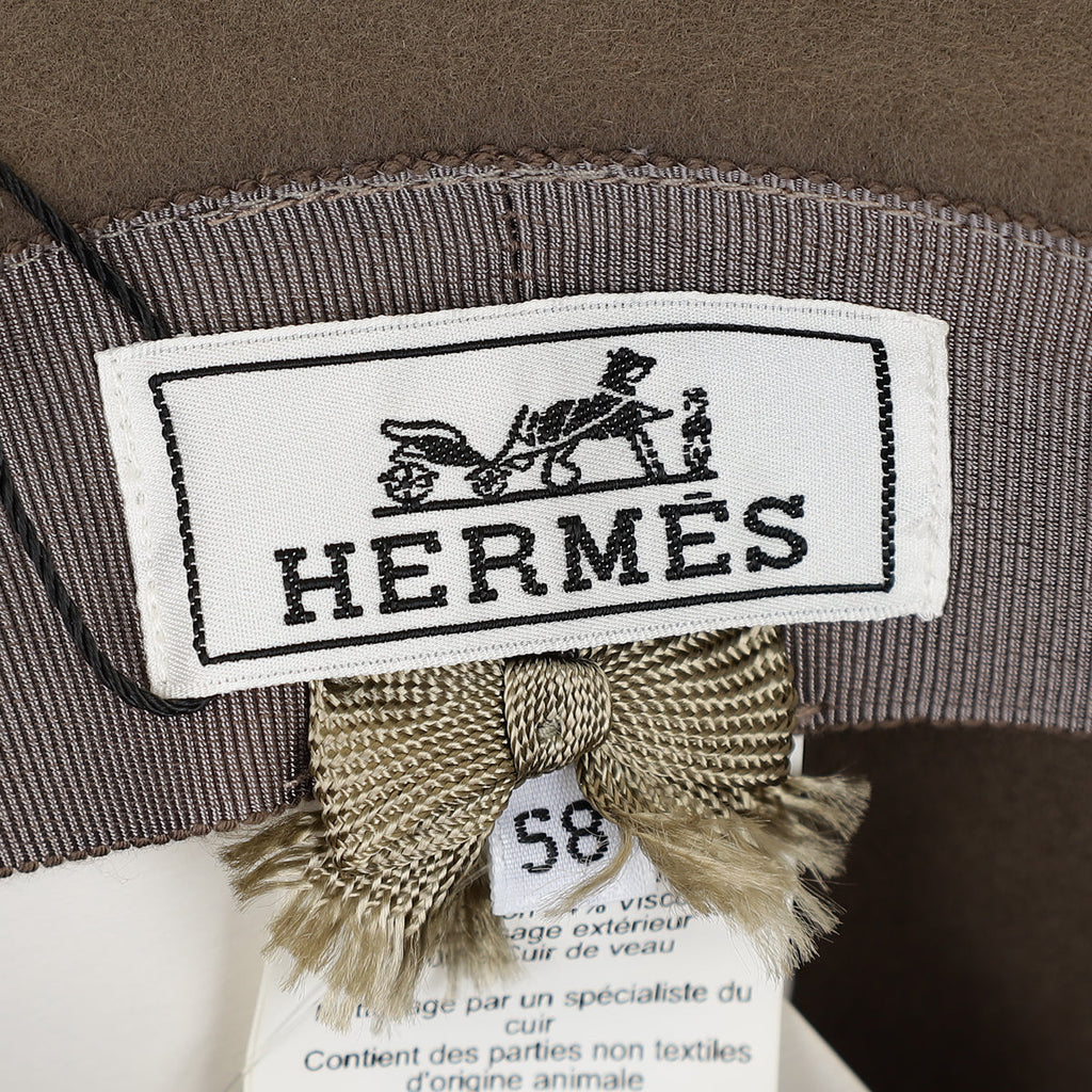 Hermes Etoupe Hampton Hat