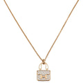 Hermes 18K Rose Gold Diamond Amulettes Constance Pendant Necklace
