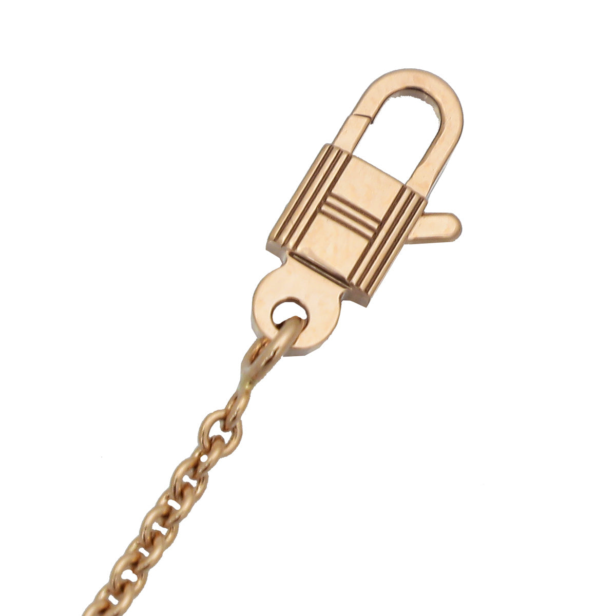 Hermes 18K Rose Gold Diamond Amulettes Constance Pendant Necklace