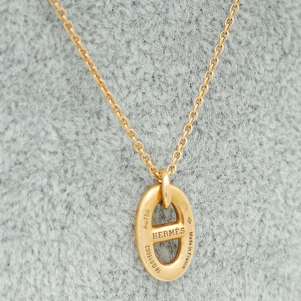 Hermes 18K Rose Gold Farandole Pendant Necklace Small Model