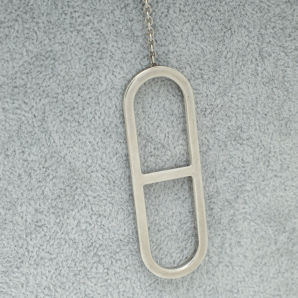 Hermes Silver Ever Chaine d'Ancre Long Lariat Necklace