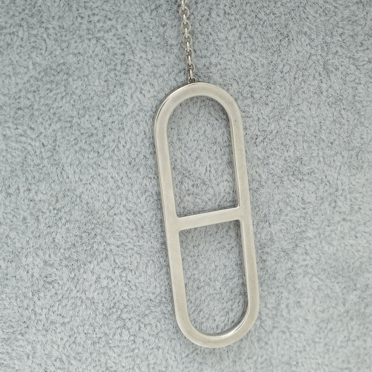 Hermes Silver Ever Chaine d'Ancre Long Lariat Necklace