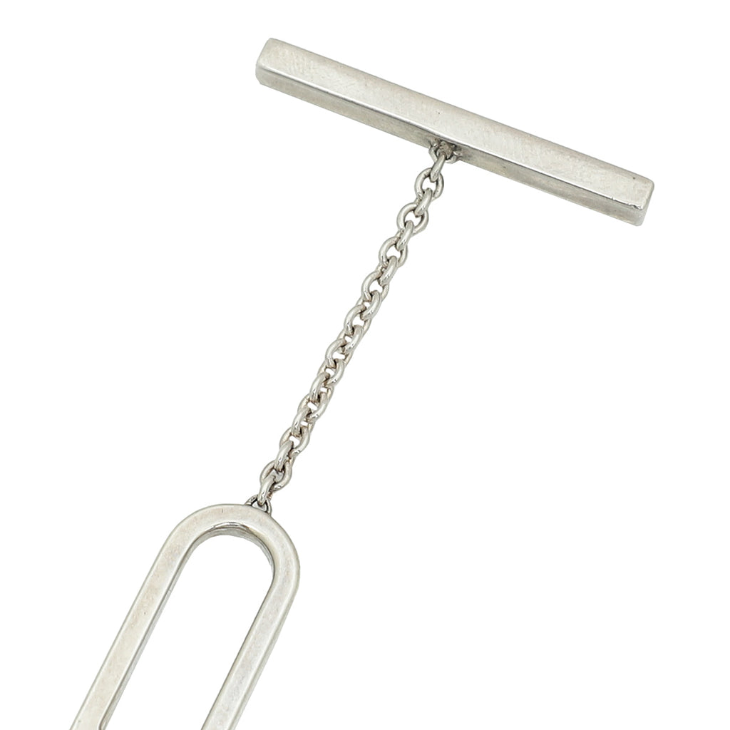 Hermes Silver Ever Chaine d'Ancre Long Lariat Necklace