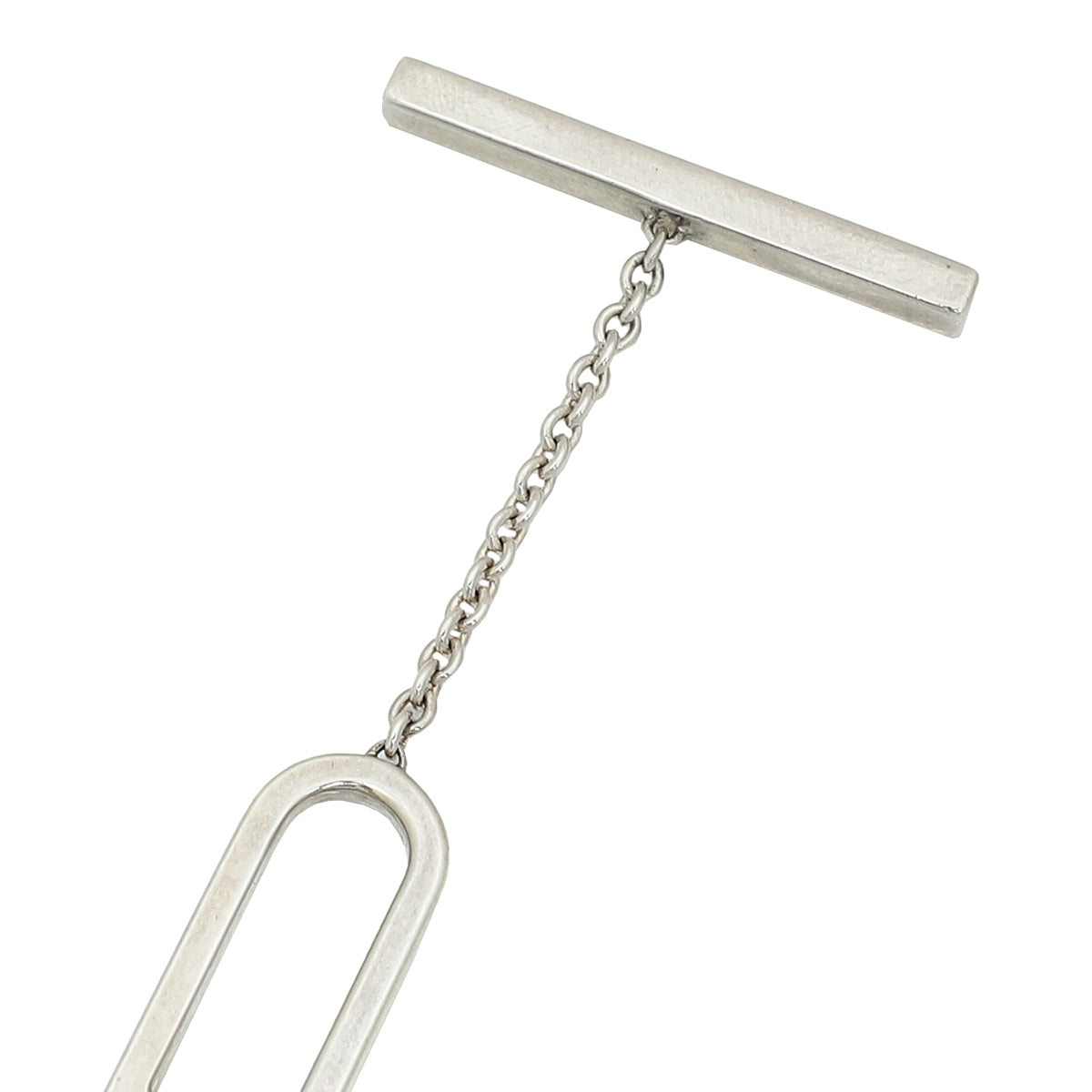 Hermes Silver Ever Chaine d'Ancre Long Lariat Necklace