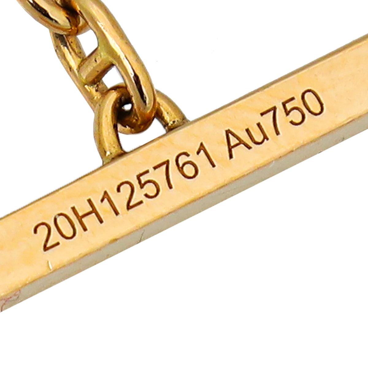 Hermes 18K Rose Gold Diamond Chaine D'ancre Contour Long Necklace