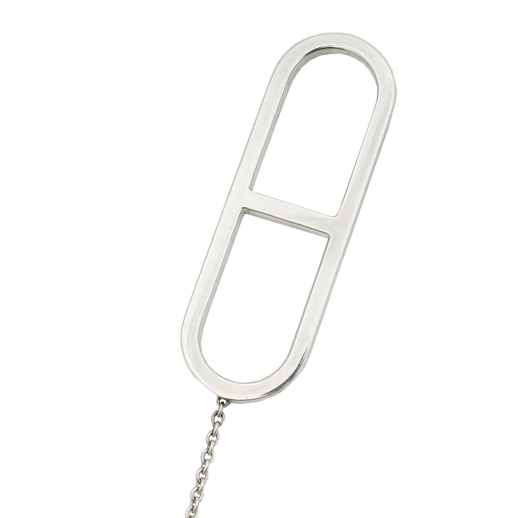 Hermes Silver Ever Chaine d'Ancre Long Lariat Necklace
